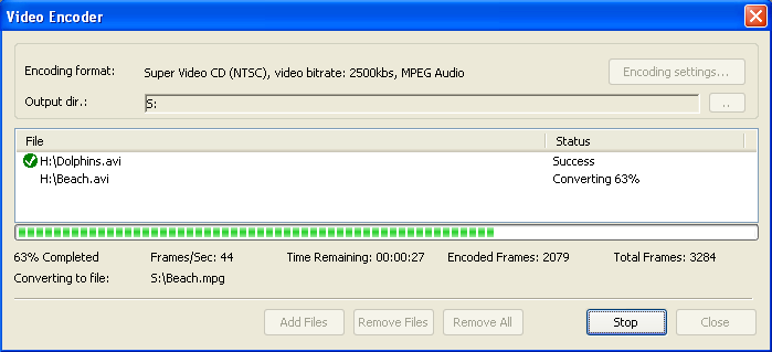 Video Encoder Dialog